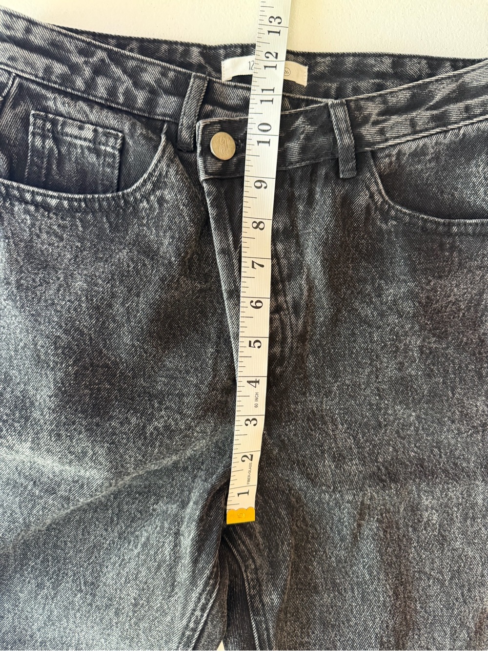 12th Tribe High-Waist Black Acid Wash Jeans - Picture 9 of 10